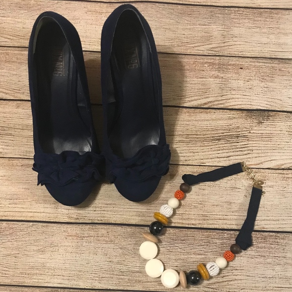 Mix No. 6 Shoes - Navy Blue Wedges – Mix No. 6